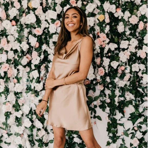 Amaryllis Nora Satin Slip Dress Size Small - Picture 1 of 10